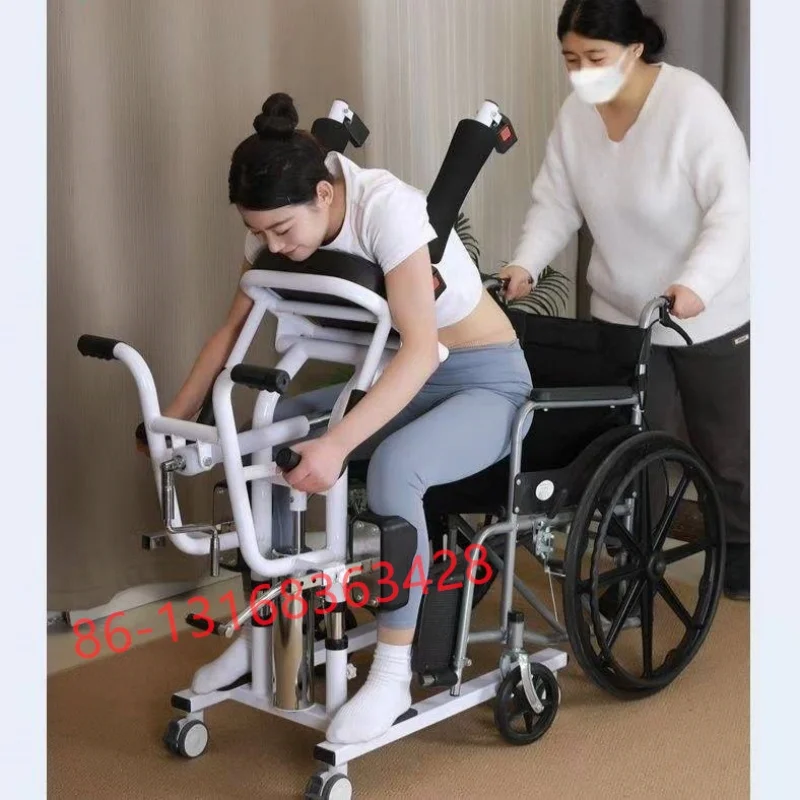 Easy to Use Big Weight Capacity Hydraulic Transfer Wheelchair for Adults Elderly Senior Living Bed to Toilet Transfer Chair