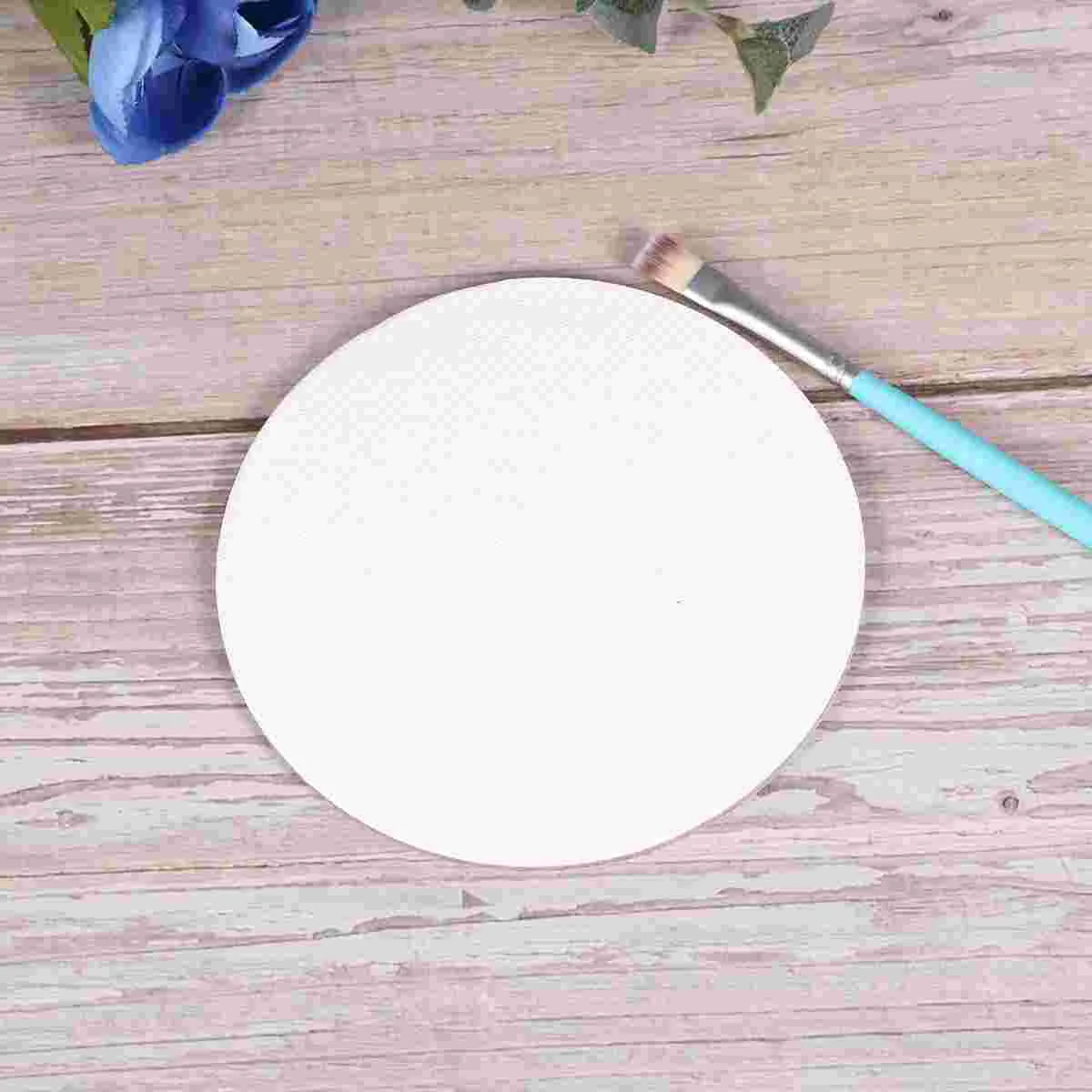 6 PCS Oil Painting Board Circle Canvas Canvases for Round Stretched Artist Boards Clothing