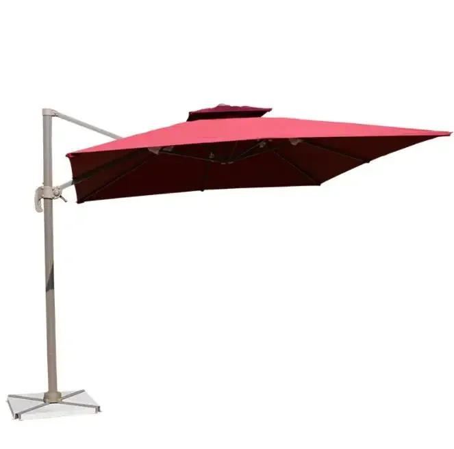 Outdoor sunshade courtyard Roman umbrella sunshade beach advertising umbrella large side umbrella with lamp