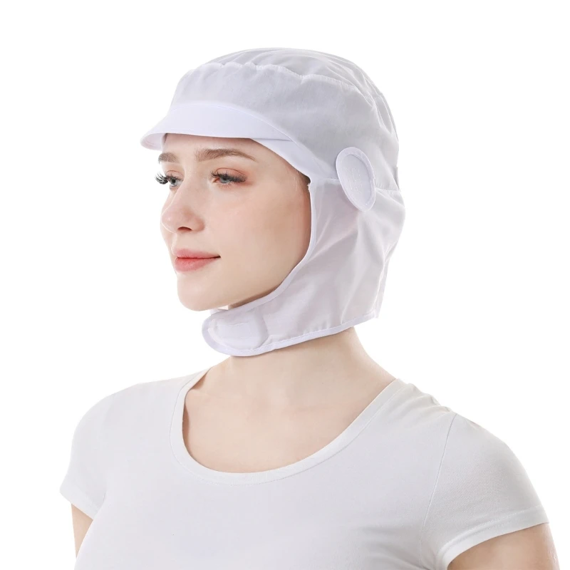 340D Comfortable Cotton Cap With Full Neck and Ear Guard for Workshop Use