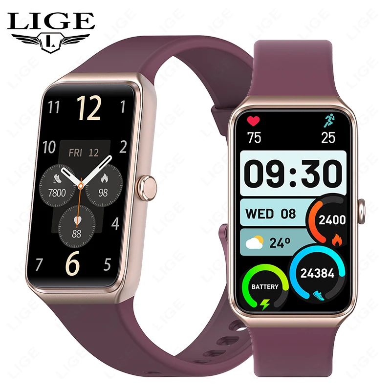 

Смарт-часы LIGE 1,47 дюйма HD, женские спортивные фитнес-браслеты, термометр, монитор здоровья, водонепроницаемые женские умные часы для Android 2026