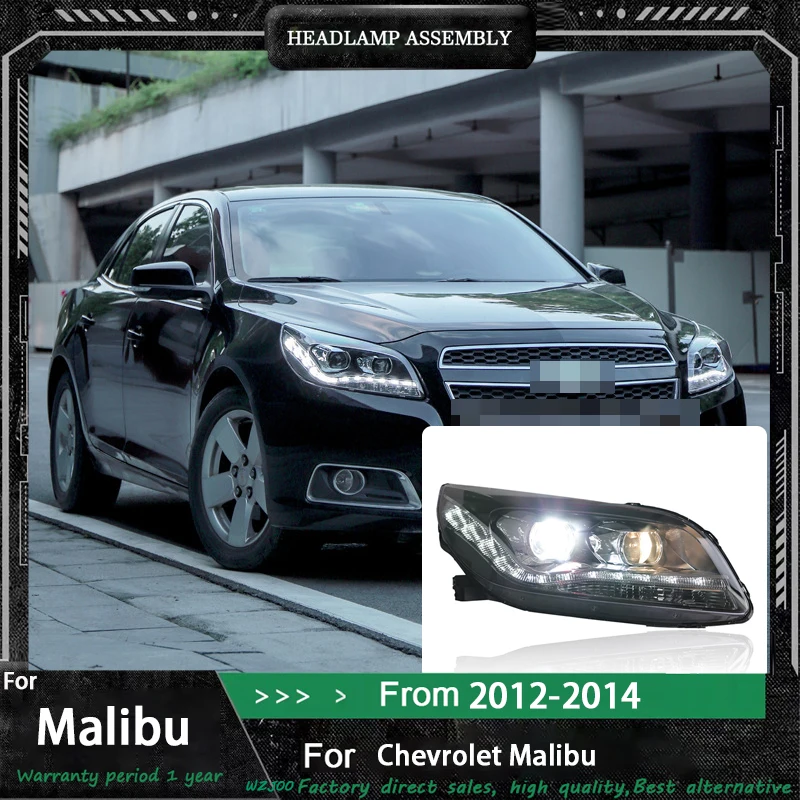 Para Chevrolet Malibu 2012-2016 faro LED señal de giro Luz De Carretera Ojo de Ángel lente de proyector faros Chevrolet piezas de automóvil