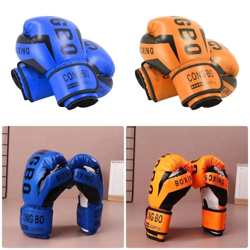 

1Pair Breathable Kids Boxing Gloves 6oz Muay Thai MMA Punching Karate Child Punching Gloves PU Leather Training Gloves