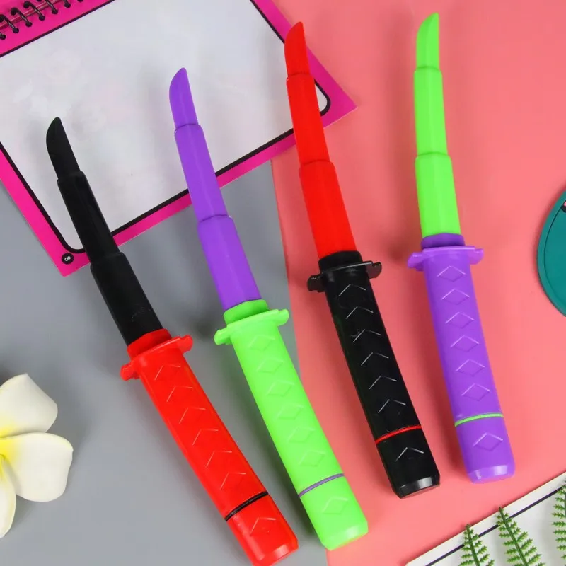 4 Pieces Stationery Office Creative Sword Gel Pen School Supply Handle Gift Weapon Vintage