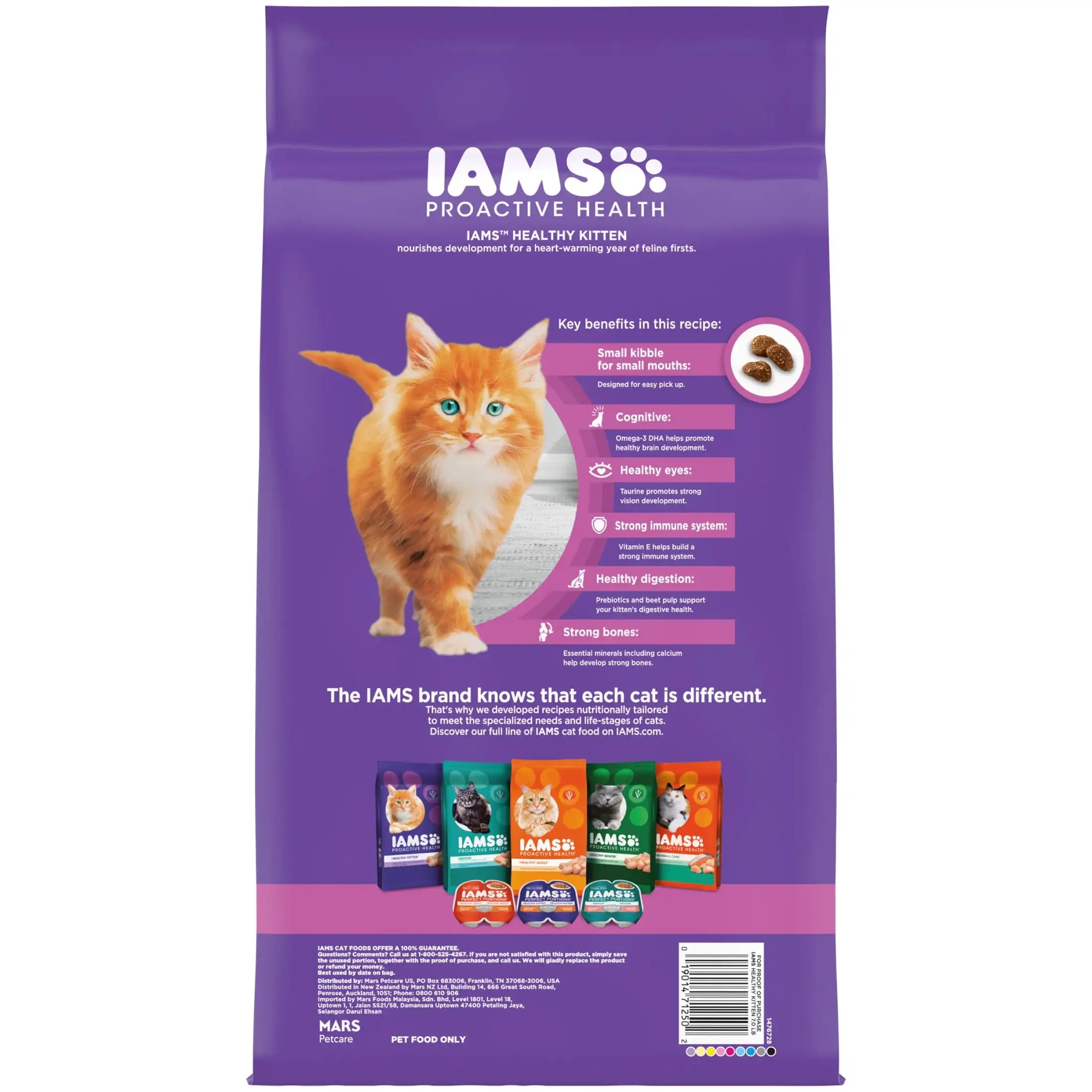 Iams Proactive Health Chicken Dry Cat Food للقطط الصغيرة، كيس 7 رطل