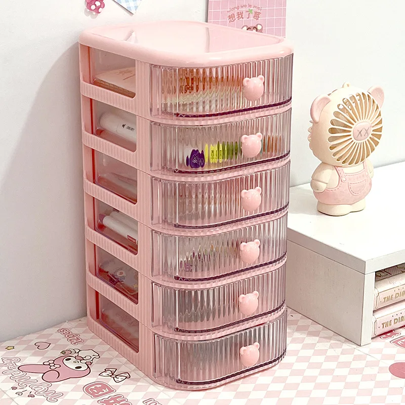 Desktop Drawer Storage Box, Large Capacity Transparent Plastic Box, Suitable for Cosmetics, Jewelry, Stationery, and Small Items