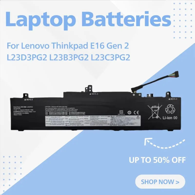 

For Lenovo Thinkpad E16 Gen 2 L23D3PG2 L23B3PG2 L23C3PG2 Laptop Batteries