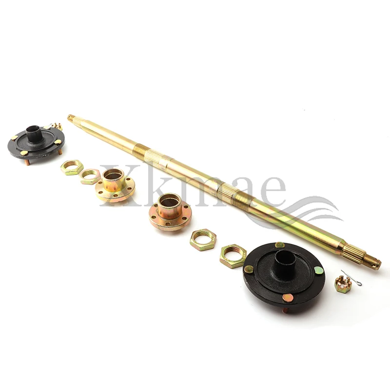 

820mm rear axle complete assembly with bracket hub for DIY 150cc-250cc ATV shockproof frame UTV Quad Bike parts