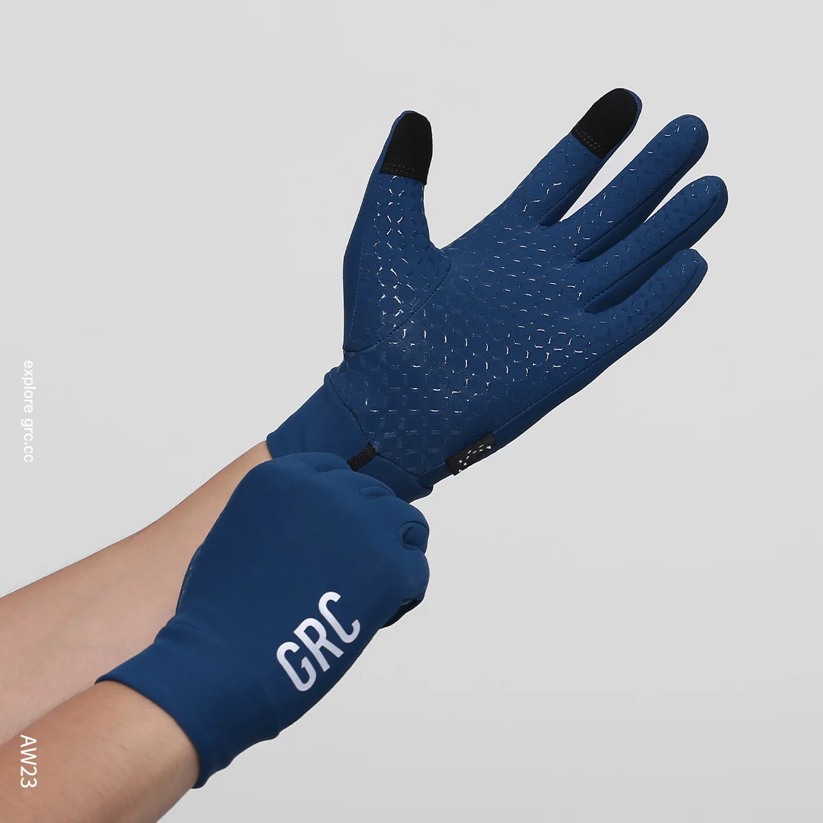 GRC Fietshandschoenen Volledige Vinger TECH Winddichte Thermische Fleece Handschoenen voor Road MTB Bike Winterrijden