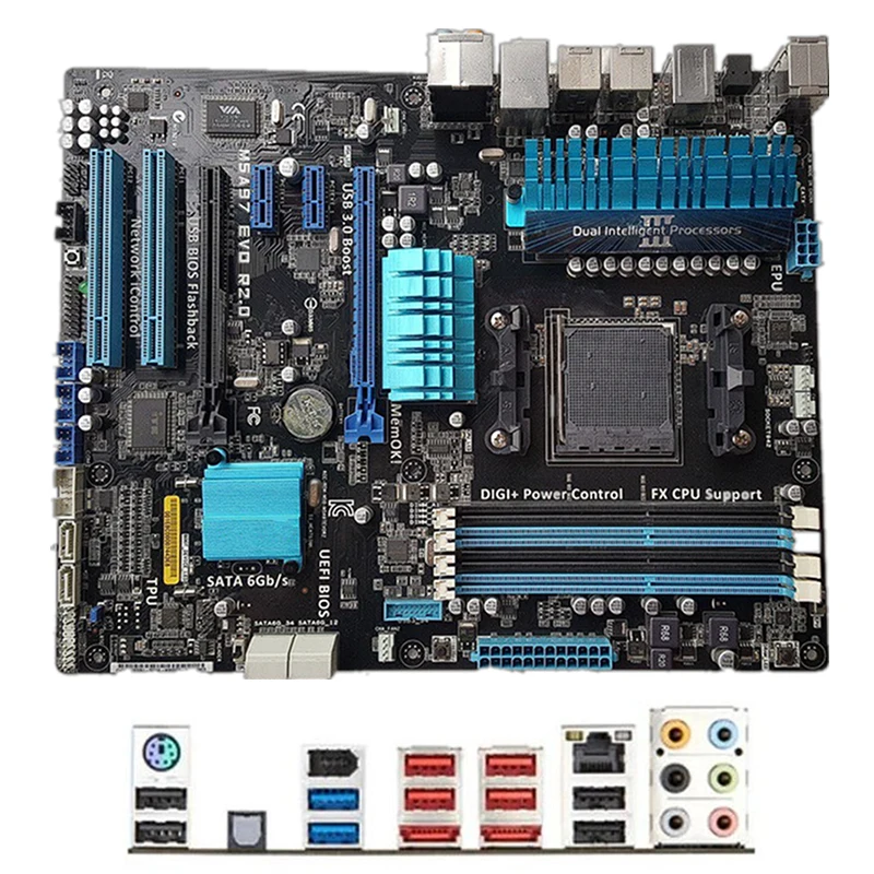 

AMD 970 M5A97 EVO R2.0 motherboard Used original Socket AM3+ AM3 DDR3 32GB USB2.0 USB3.0 SATA3 Desktop Mainboard