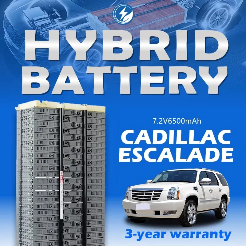 Hybrid Car Battery 7.2V 6500mAh, Lithium OEM Replacement for Cadillac Escalade 2008-2013, Precision Module, RoHS CE