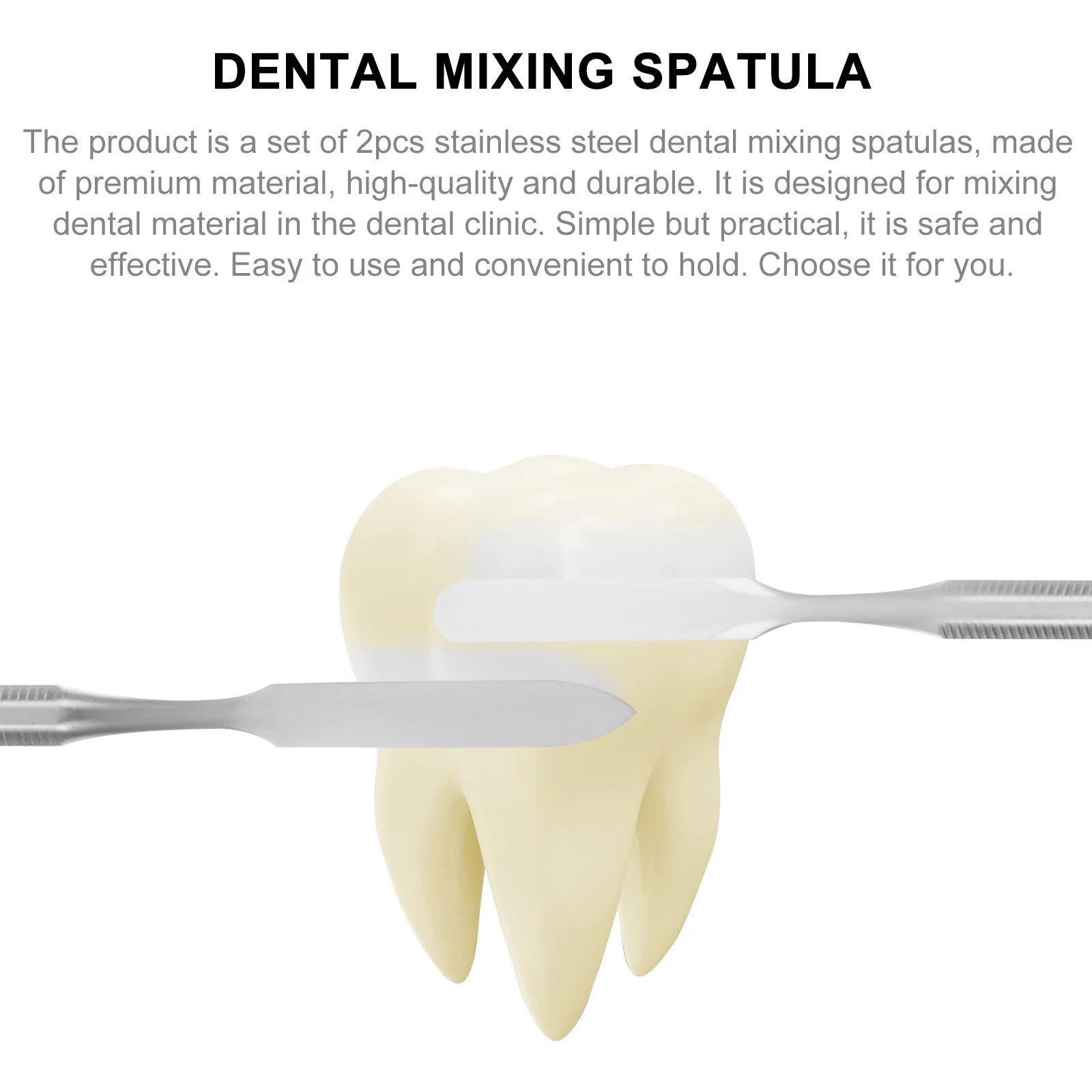 

2pcs StainlessSteelScrapers DoubleHead DentalMixingSpatula ClaySculptingTool PlasterTool Durable Lightweight Practical