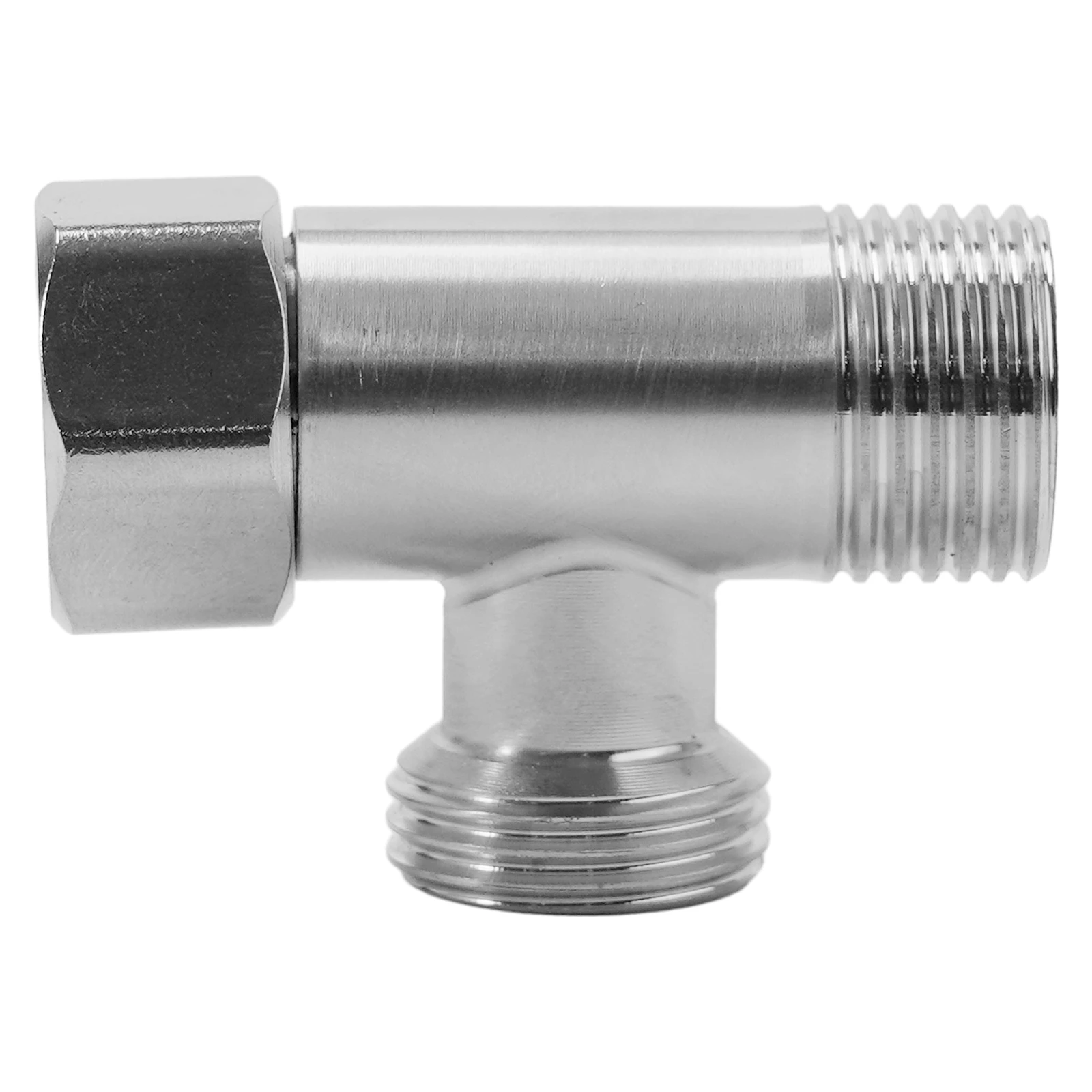 304 Stainless Steel G1/2 T Adapter for Bidet Sprayer Systems Supporting Connection to Tank Hose and Shower Accessories