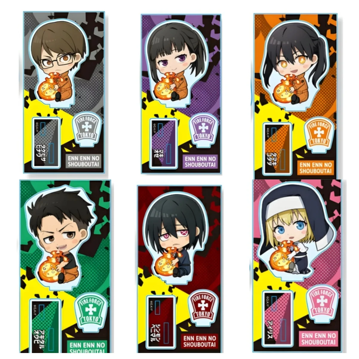 

10cm Anime Fire Force Double insertion Acrylic Stand Display Prime Model Plate Decoration Originality Desk Figure Classic Gift