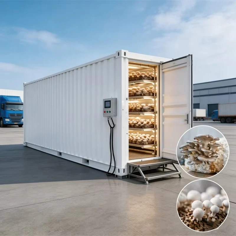 Containerized Automatic Mushroom Farm for Oyster Shiitake with Climate Control System for Indoor Production Custom