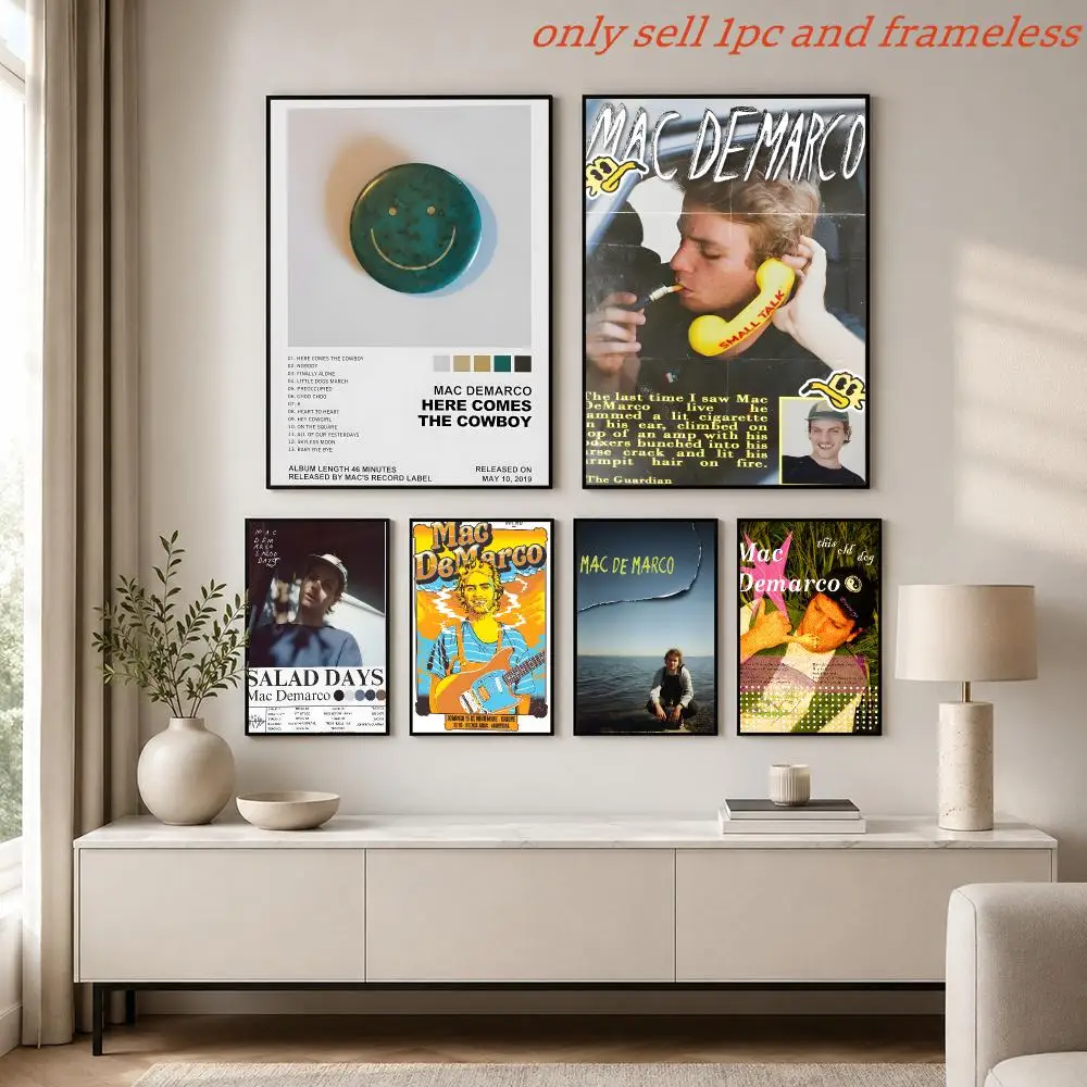 Creator Singer M-Mac DeMarco Poster Aesthetic Painting Wall Art Poster Home Bedroom Living Room Decor
