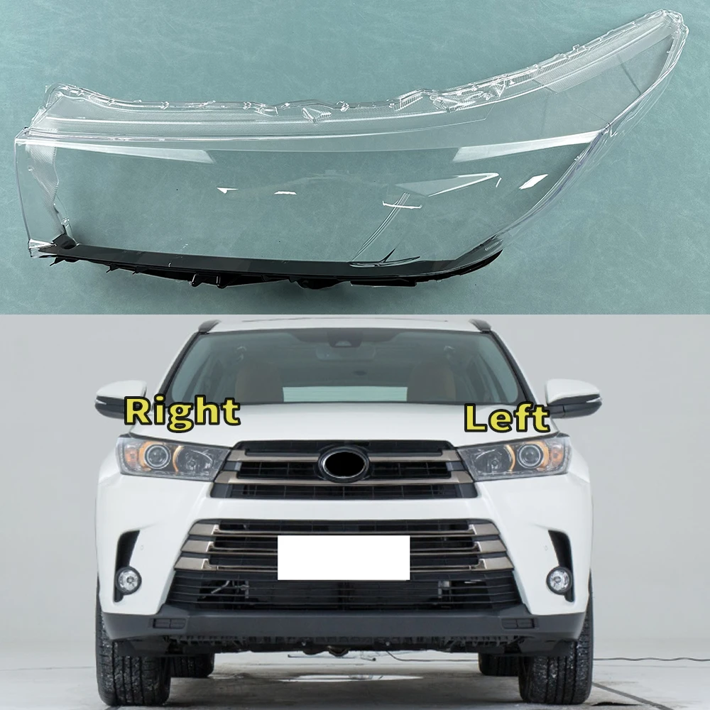 

Transparent Mask Lens Plexiglass Replace Original Lampshade For Toyota Highlander 2018-2020 Headlamp Lamp Cover Headlight Shell