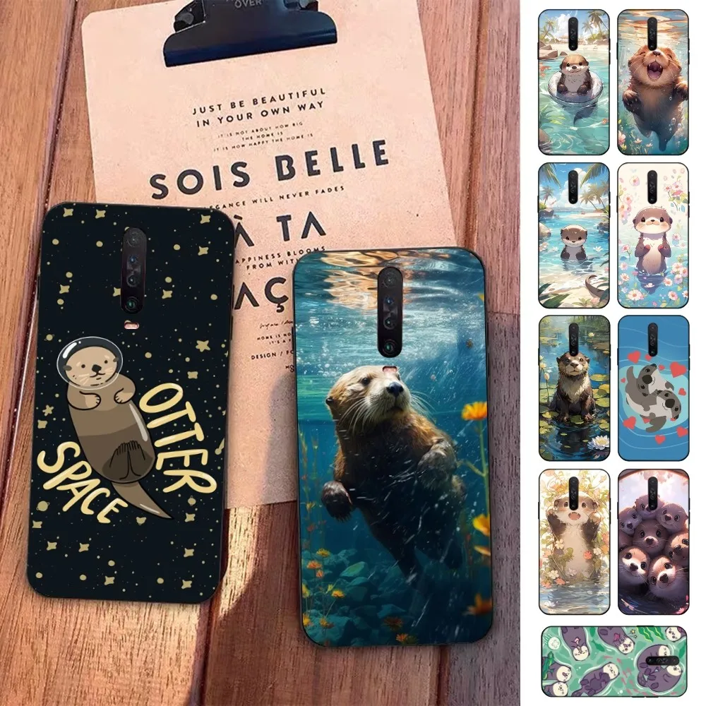 Cute Otter Lutra lutra Phone Case For Redmi 5 6 7 8 9 10 plus pro 6 7 8 9 A GO K20 K30 K40 pro plus F3 Fundas