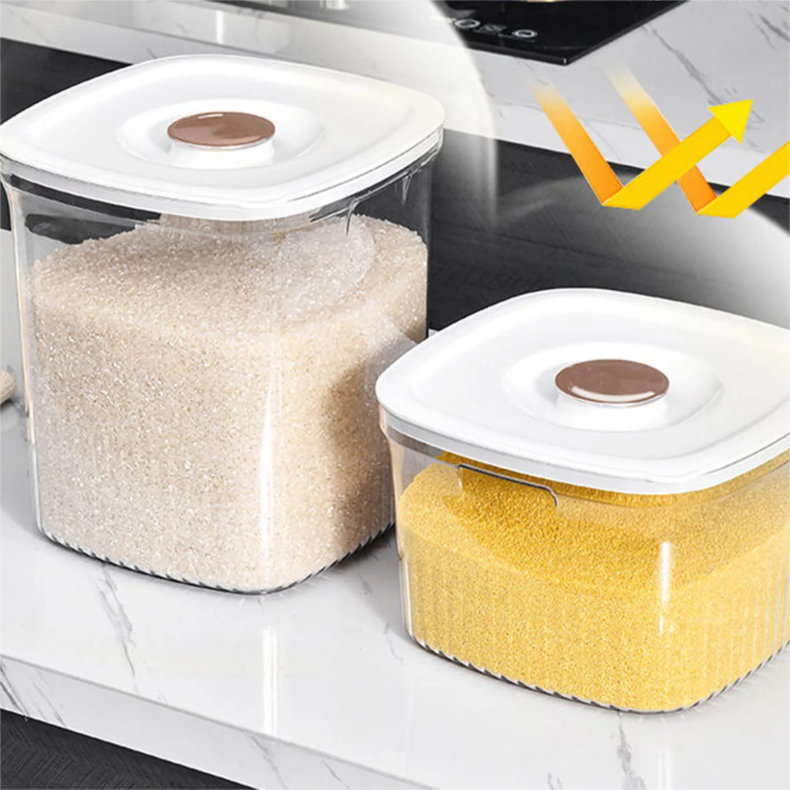 5KG 10KG Moisture Proof Hermetic Flour Rice Container Cereals Bucket Storage Box Coffee Bean Pet Food Sealed Jar Grain Organizer