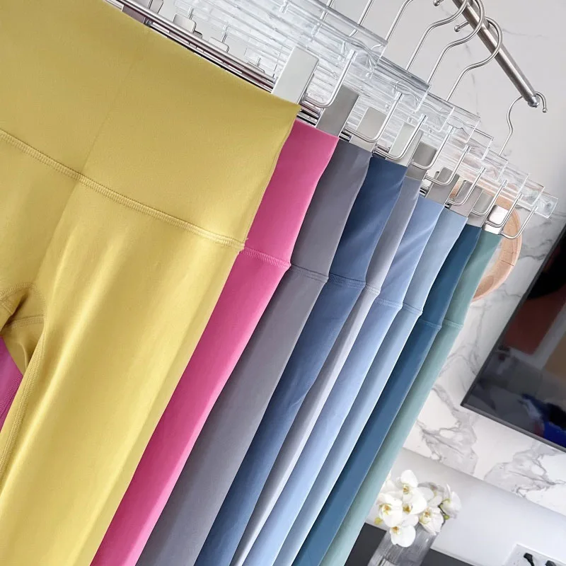 PROMOTE SALE Solid Color Sports Pants Soft Nylon Fitness Tight Women Workout Yoga Legging Breathable Cycling Athletic Clothes