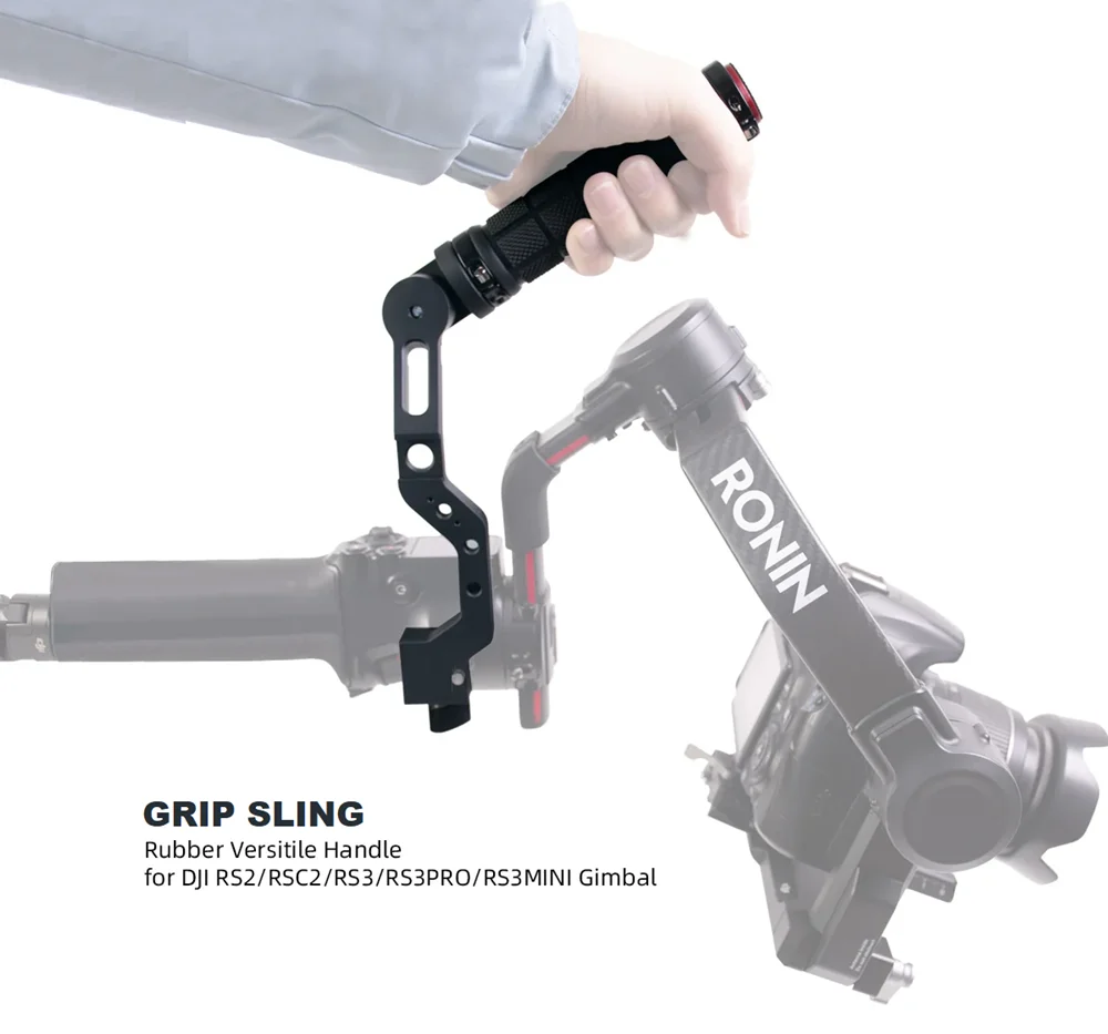 

Mini Adjustable Handle Sling Handgrip for DJI RS 3/Mini/Pro RS 4/Mini/Pro & Hohem M6/M7 Gimbal Stabilizer w NATO Clamp Cold Shoe