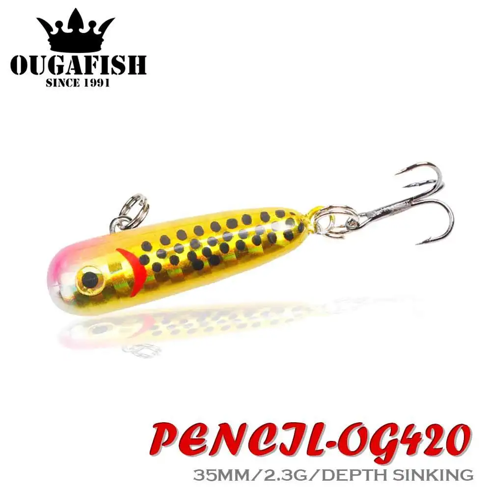 Winter Fishing Lure Pencil 35mm 2.3g Sinking Artificial Hard Bait Mini Accesorios De Pesca Trout Fish Bottom Knock Swimmer Tools