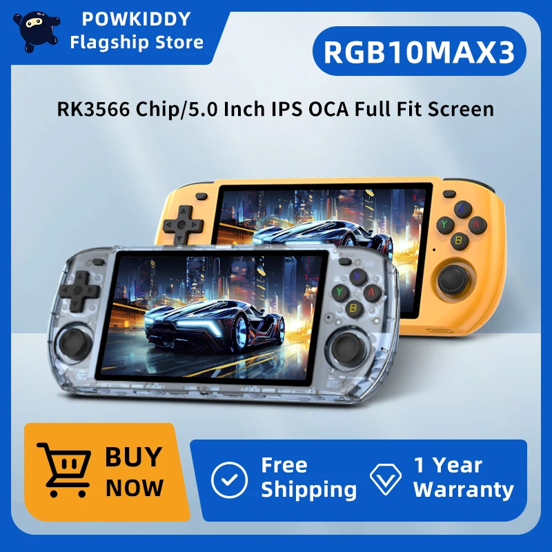 

Powkiddy 2024 New RGB10MAX3 Retro Handheld Game Console 5 inch Portable HD Video Game Players