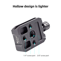 XILETU QR-40S Aluminum Alloy Quick Release QR Plate Clamp with Arca QR Plate Slot 3/8-inch & 1/4-inch Screw Hole Compatible
