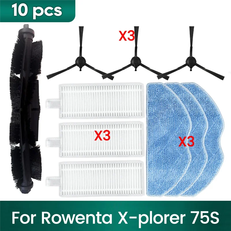 Promozione! Per Rowenta X-Plorer Serie 75S RR8577WH, 75 S+ RR8587WH Pezzi di ricambio Spazzola Filtro Hepa Pulire le parti del panno