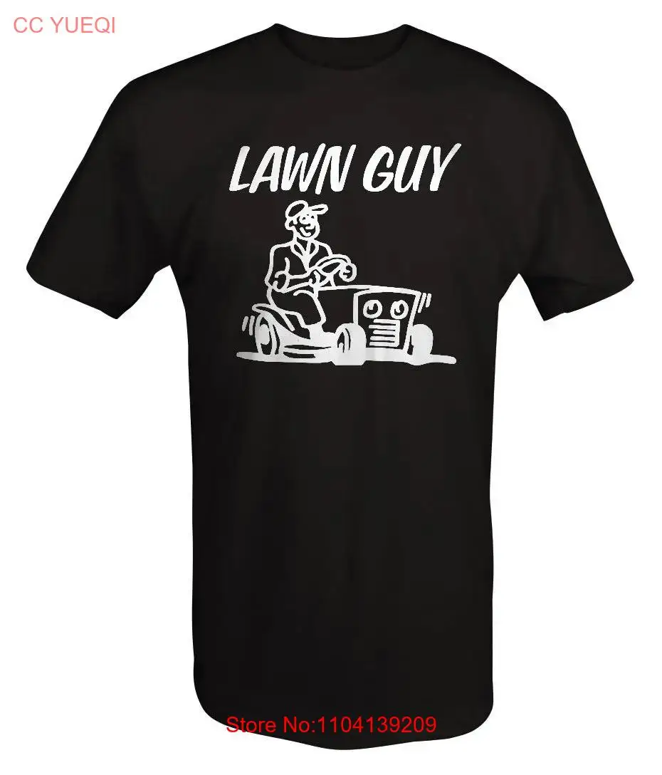 Lawn Guy Riding Lawnmower Cutting Grass T Shirt long sleeves