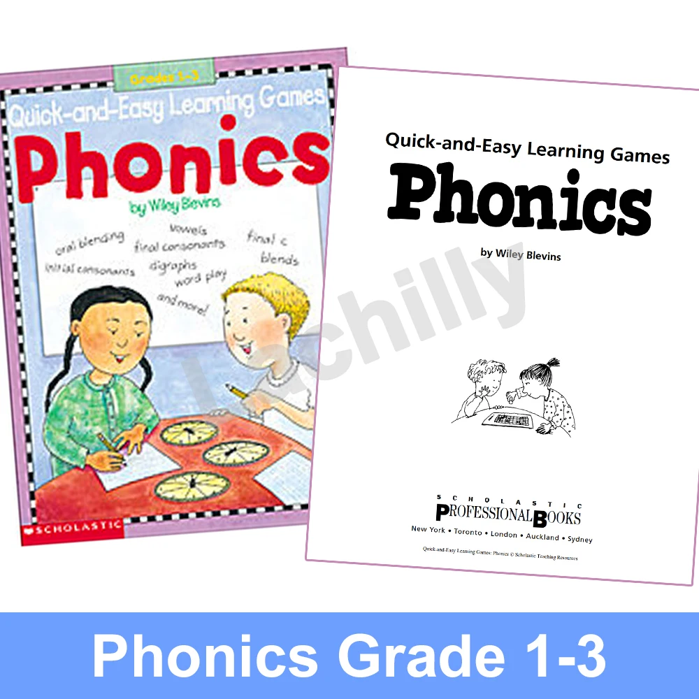 Quick-and-Easy Learning Games: Phonics for kids learning English child apply phonics skills workbook learning toy