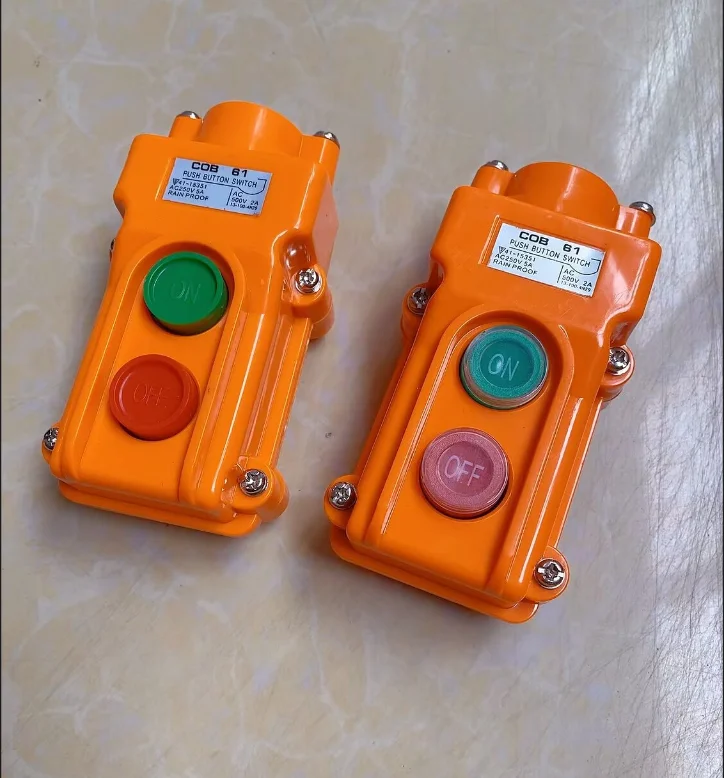 Push button switch control box COB-61 Waterproof control service switch lifting button switch up and down electric hoist