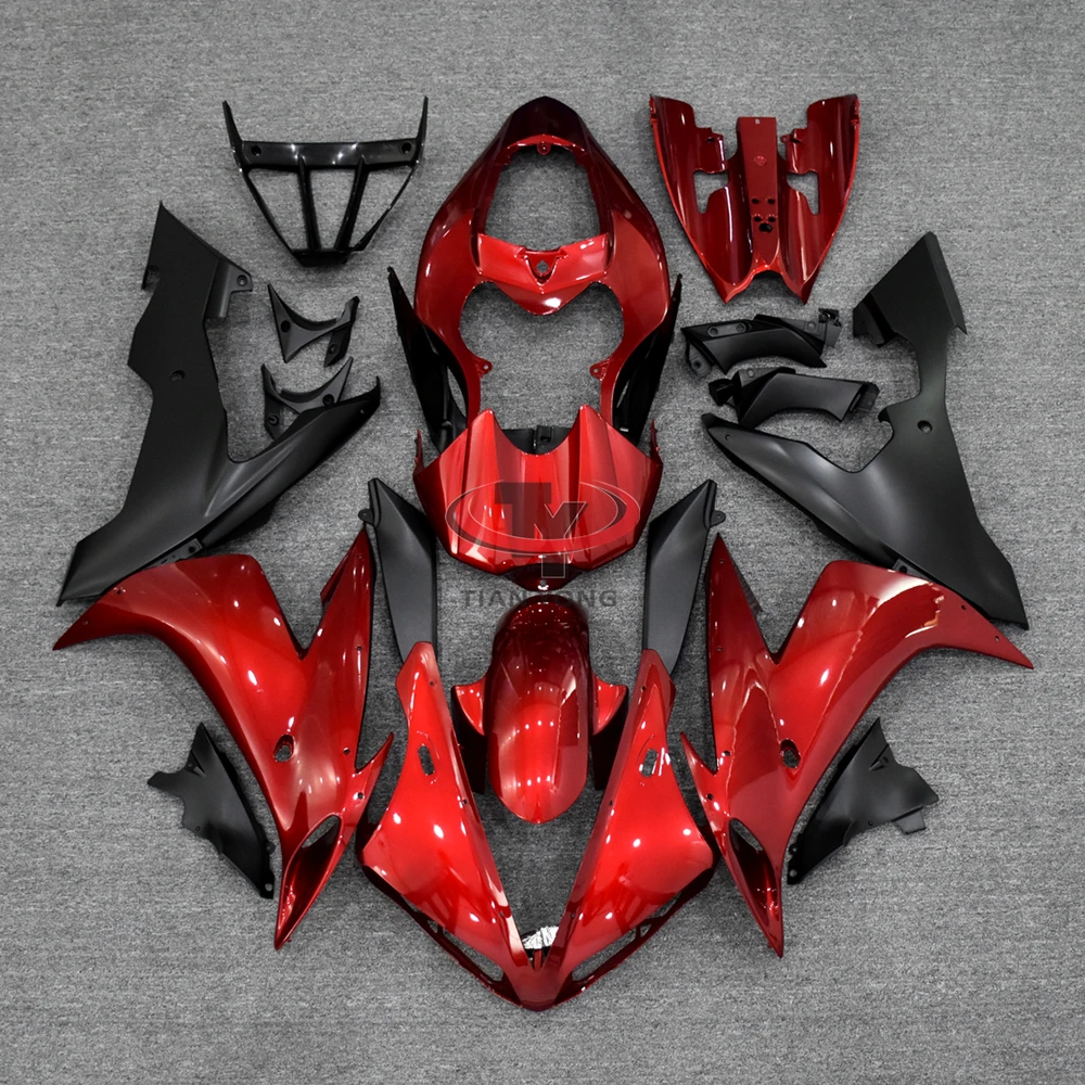 Injection Bodywork Cowling R10406H01 Customize Motorcycle For Yamaha R1 2004 2005 2006 Full Fairing Kit Bright red matte black