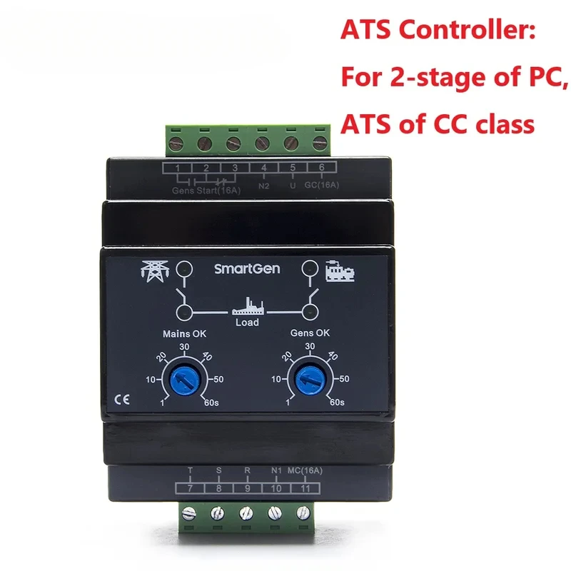 SmartGen HAT320 ATS Controller Module, 2 Stage PC, DC Class ATS Dual Power Automatic Transfer Switch, Rated AC175~280V