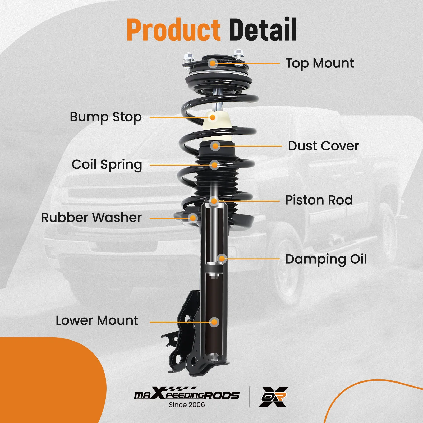 Amortecedores dianteiros completos dos braços de controle da barra de balanço para Honda Civic 2006-2011 92140328   LS 3381131 L 1333466 L