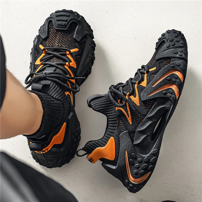 2026 New Summer Men Shoes Breathable Sock Sneakers Mesh Surface Anti-slip Casual Sports Shoes Male Fashion Footwear