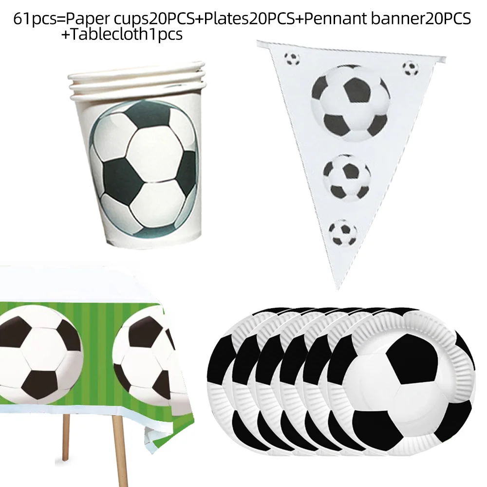 

White Football Themed Birthday Party supplies Scene disposable Birthday ecorat decoration party Atmosphere arrangemen