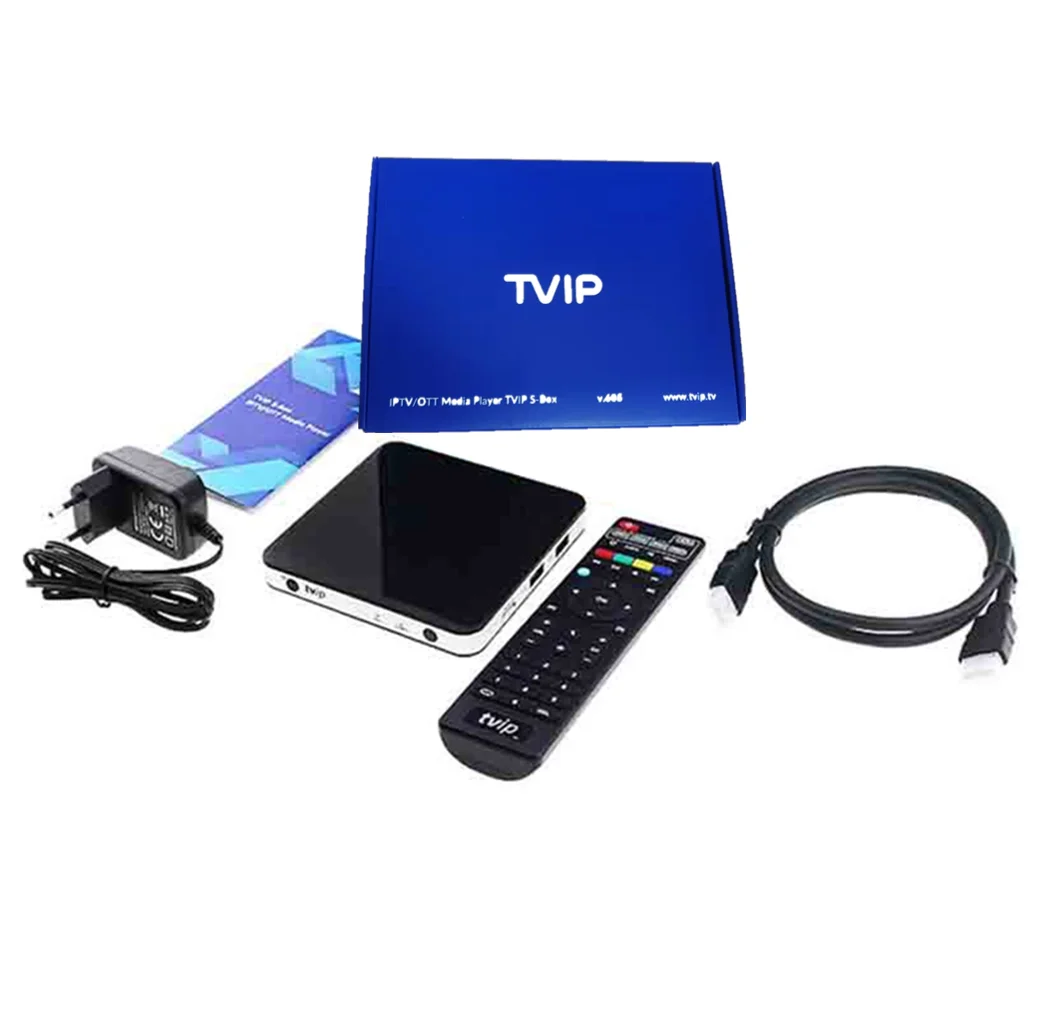 TVIP 605 set-top-boxes linux android 4k  box hybrid wireless dual wifi blue tooth remote control tv smart set top box hi-end