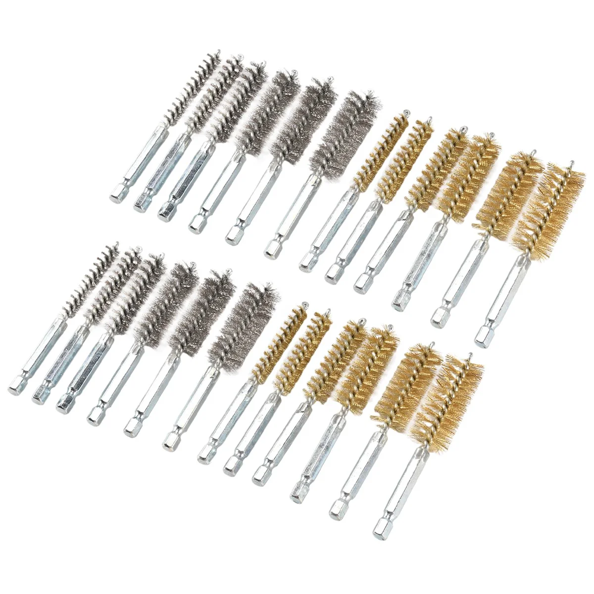 B17cb buraco escova conjunto de bronze fio de aço buraco escova conjunto escova de limpeza de aço inoxidável, adequado para broca elétrica broca de impacto