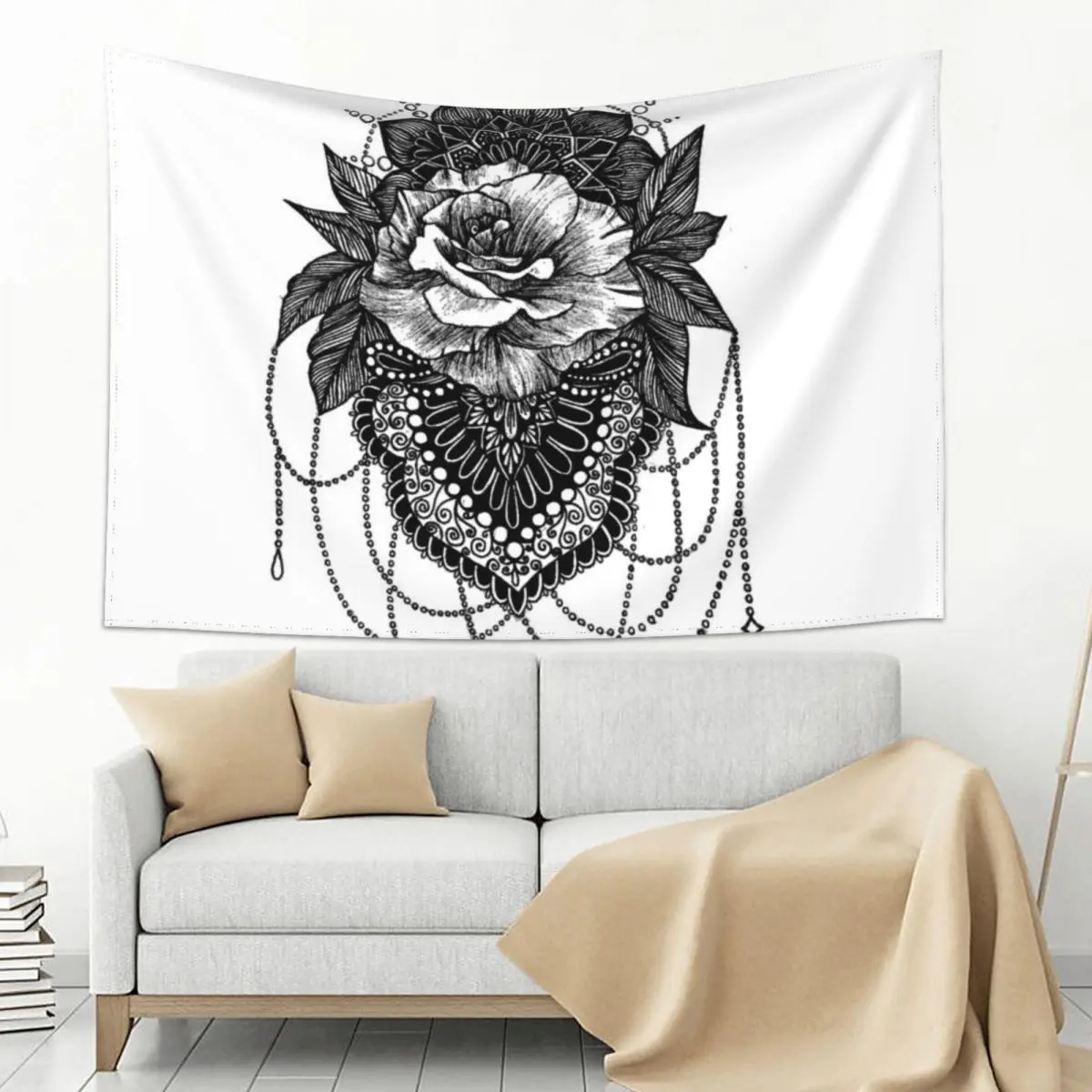 

Rose Mandala Tapestry Home Decoration