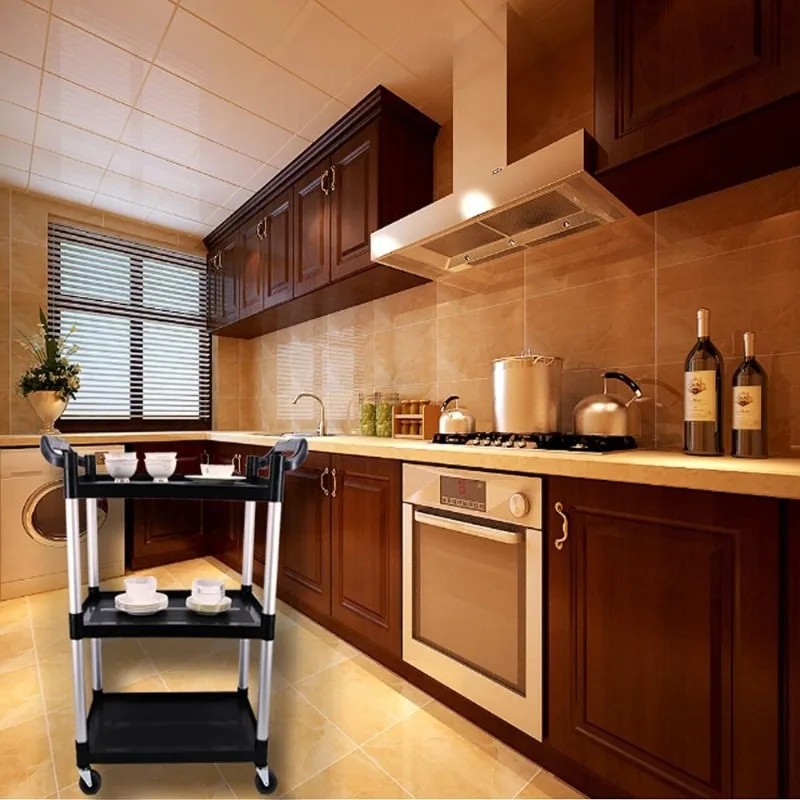 NOWOŚĆ - Plastikowy wózek narzędziowy z blokowanymi kółkami, wytrzymały wózek restauracyjny, wózek serwisowy