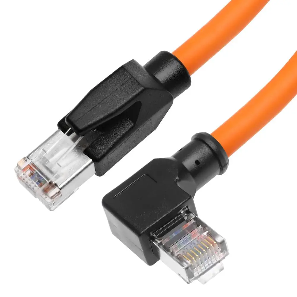 Alvin's Right Angle Cat6 Shielded Ethernet Cable 20m Industrial for PLC Robotics