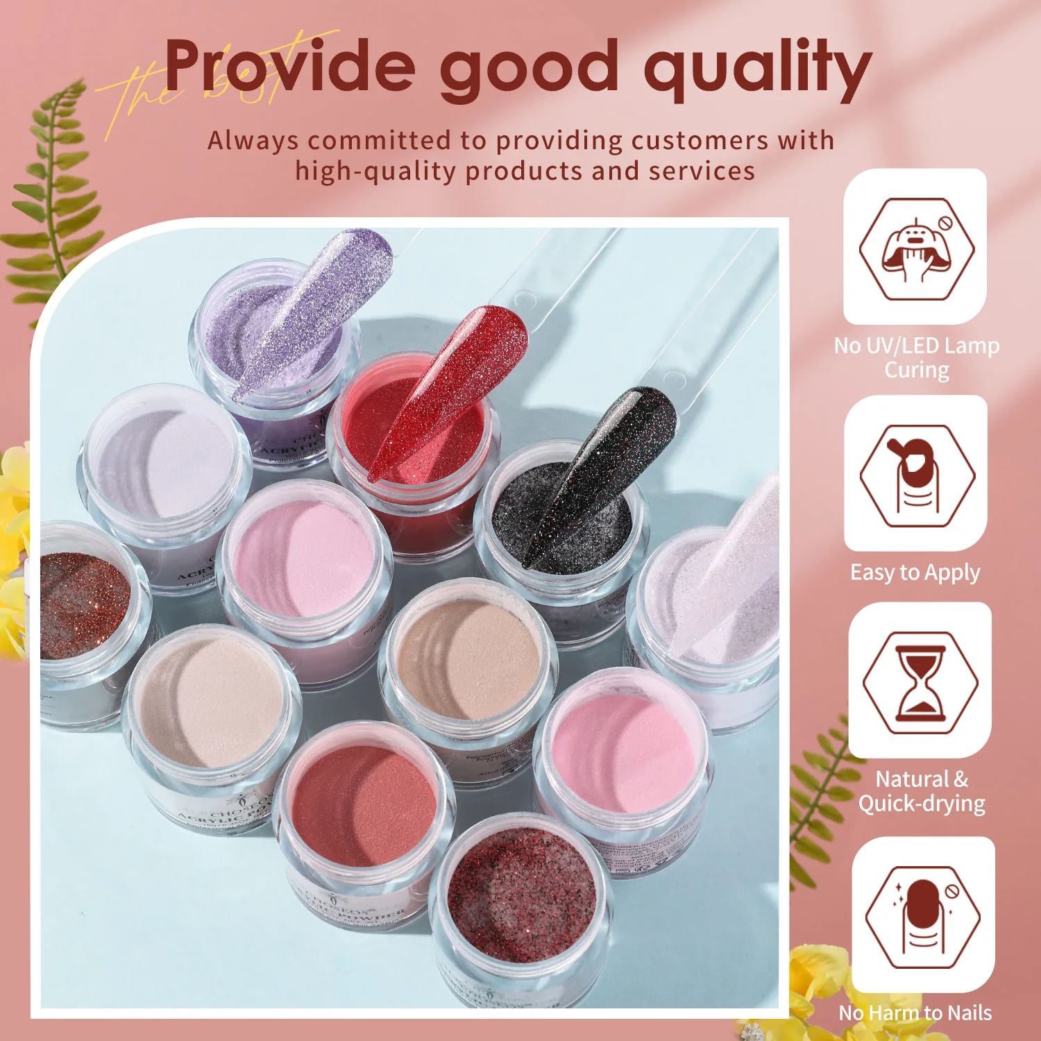 12色アクリルネイルパウダー（10g/0.35オンス入り）プロ用ポリマーネイルキットフレンチDIYネイルエクステンションキット3DアクリルネイルアートK