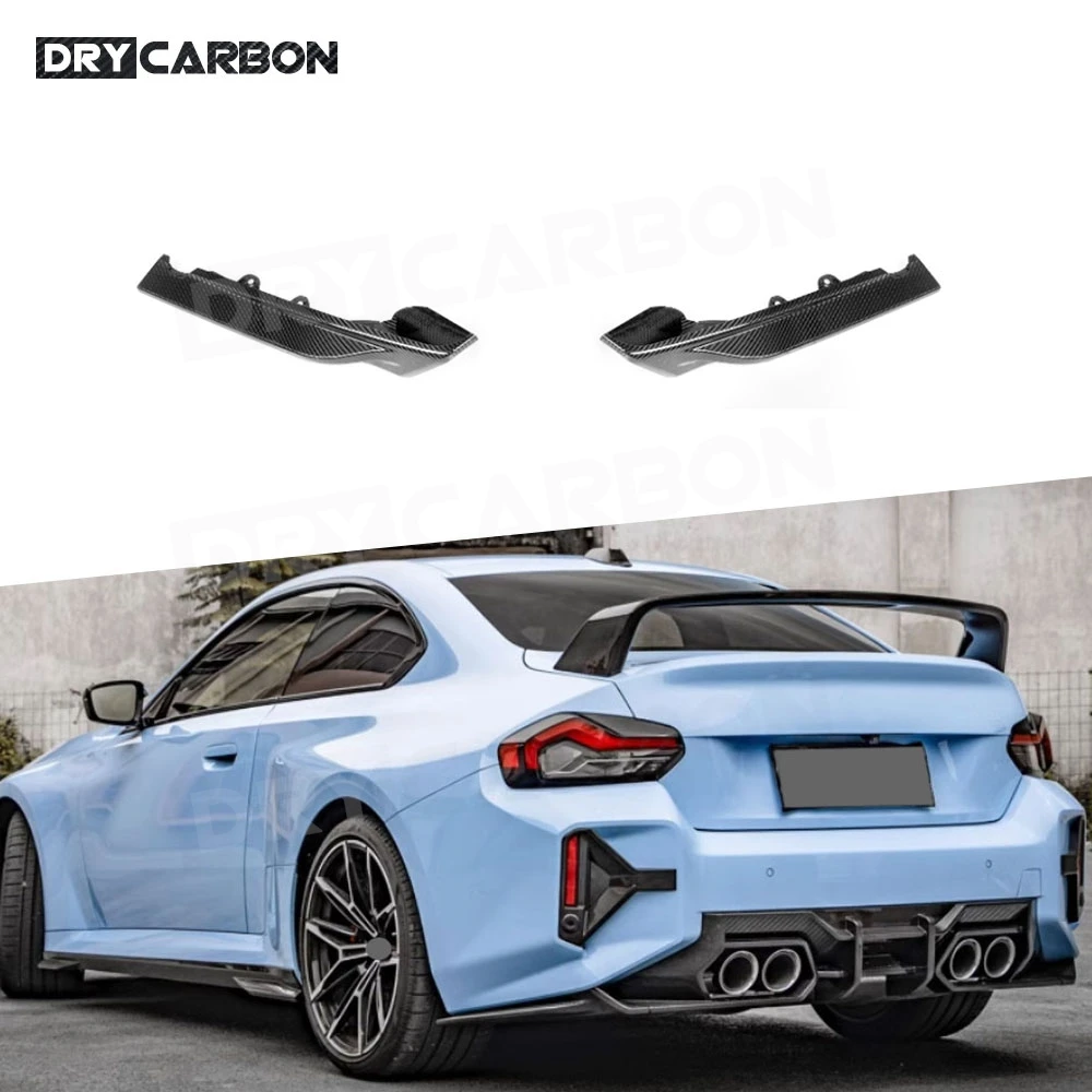 DRY CARBON For BMW M2 G87 2023+ S Style Dry Carbon Fiber Body Kits Rear Flaps Apron FRP Rear Splitters Canard Car Accessories