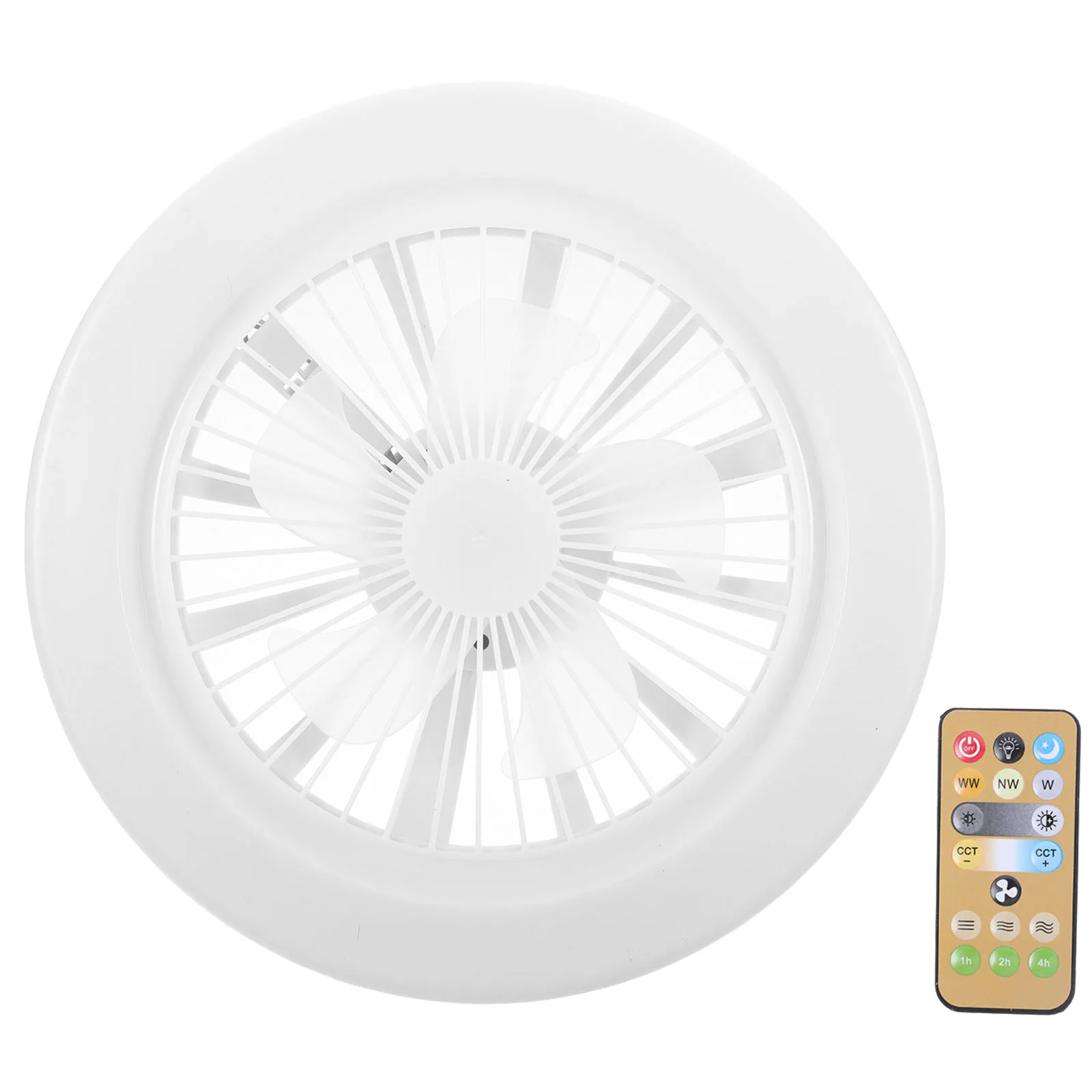 

E27 LED 50W Smart Remote Efficient Small Fan Lamp Ceiling Fixture Bedroom Kitchen Living Room