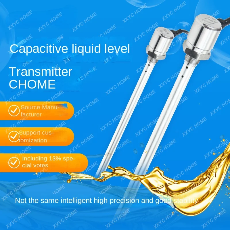 

Capacitive liquid level transmitter measures fuel tank car fuel tank car oil depot oil level water level sensor 4-20mA