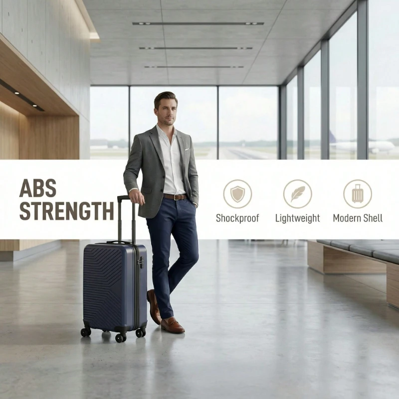 ABS Travel Luggage 20 Inch Hard Case 360 Silent Spinner Wheels Wear Resistant for Business Travel view 5