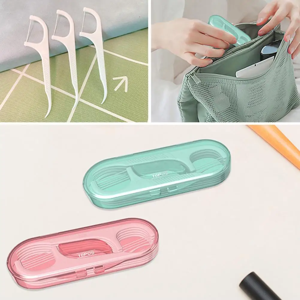 Useful Teeth Flosses Brush Loss High Toughness Safe Compact Dental Floss Sticks with Storage Box Dental Flosses Oral Care