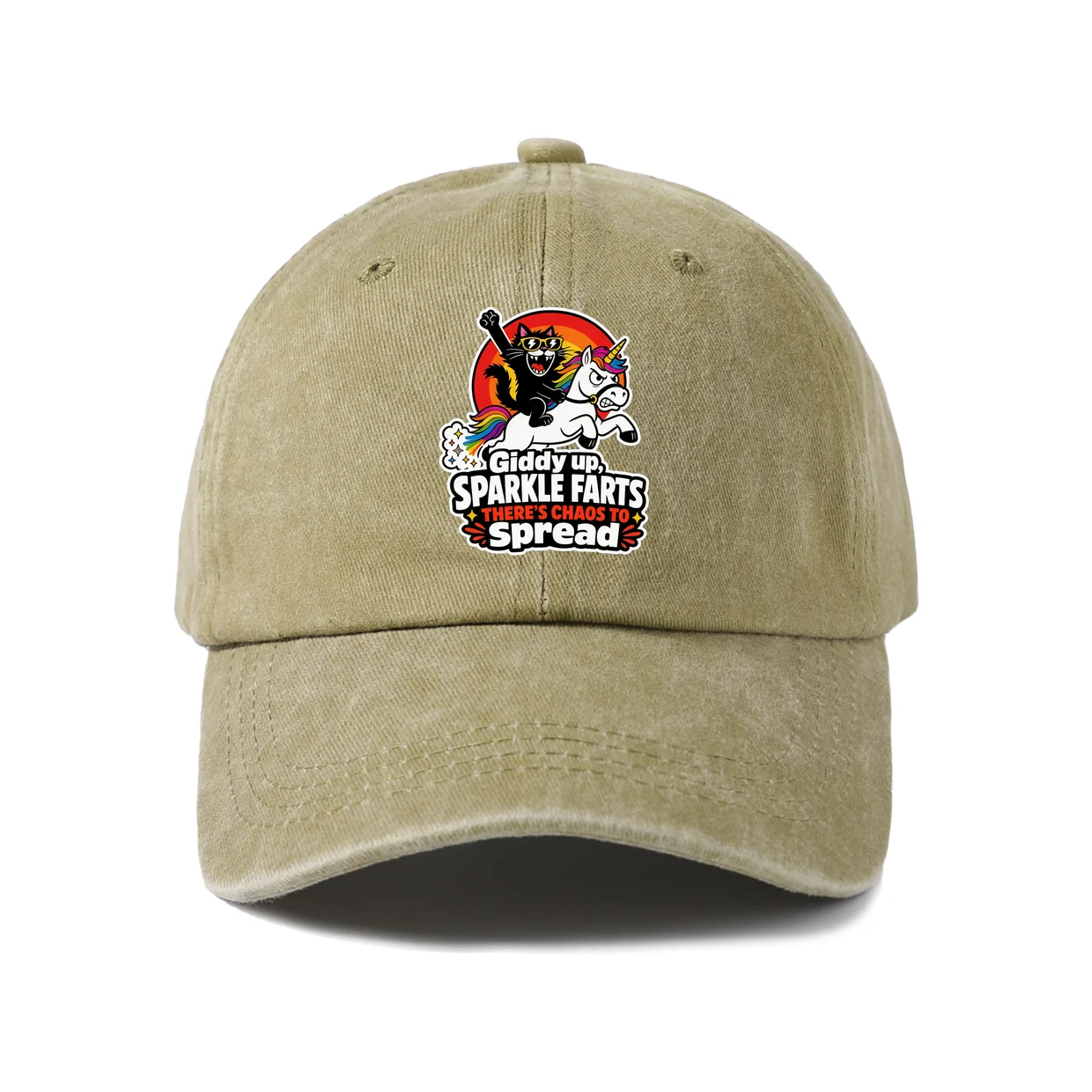 Giddy Up, Spread Vintage Washed Baseball Cap, Adjustable Unisex Dad Hat, Everyday Gift
