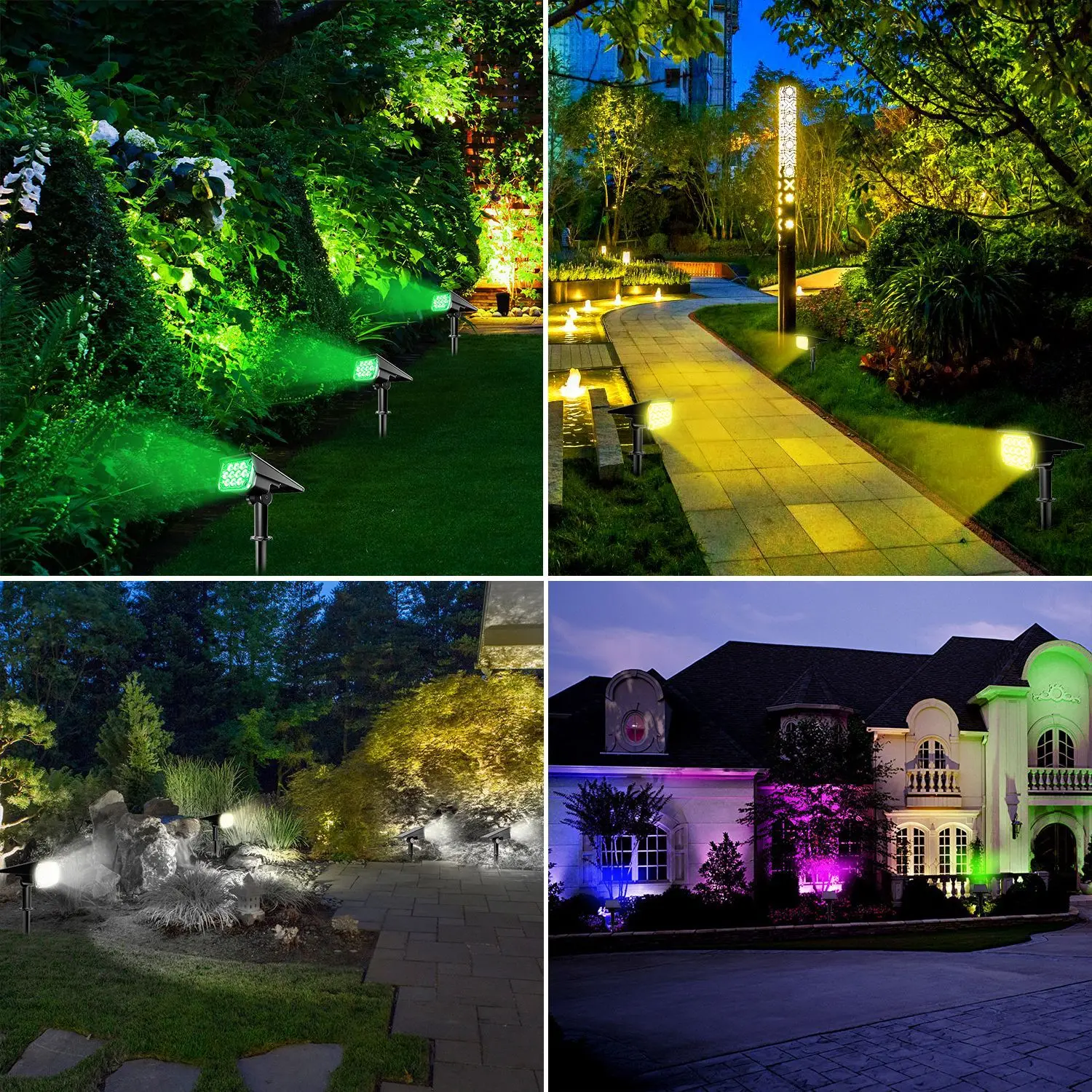New Lawn Solar Lamps LED Water - đánh giá và giá Solar Garden Spotlight Rgb